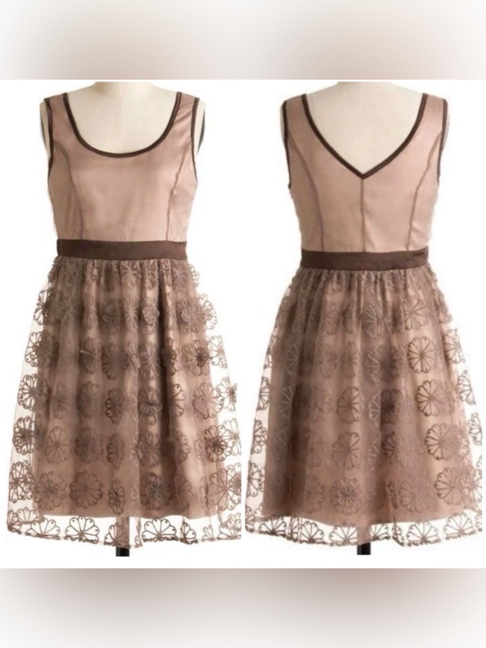 RYU for Modcloth Chestnut Roasting Dress Mocha/Cocoa Brown Medium Homecoming